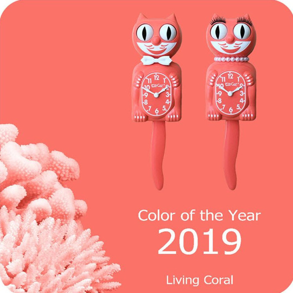 RETIRED Living Coral Lady Kit-Cat Klock LAST ONE! FREE US SHIPPING - Picture 4 of 4